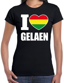 Bellatio Decorations Carnaval I love Gelaen t-shirt zwart voor dames 2XL