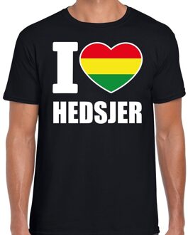 Bellatio Decorations Carnaval I love Hedsjer t-shirt zwart voor heren 2XL