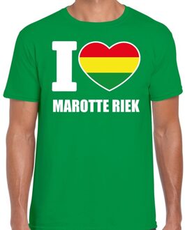 Bellatio Decorations Carnaval I love Marotte Riek t-shirt groen voor heren