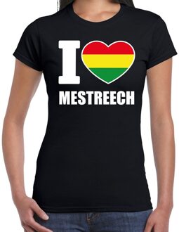 Bellatio Decorations Carnaval I love Mestreech t-shirt zwart voor dames XS