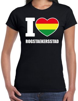 Bellatio Decorations Carnaval I love Rogstaekersstad t-shirt zwart voor dames 2XL