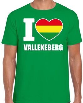 Bellatio Decorations Carnaval I love Vallekeberg t-shirt groen voor heren