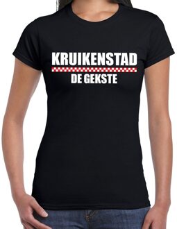 Bellatio Decorations Carnaval Kruikenstad de gekste t-shirt zwart voor dames 2XL