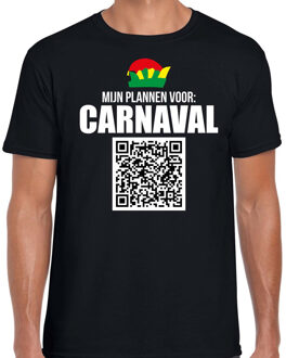 Bellatio Decorations Carnaval QR code plannen voor carnaval / Limburg feest t-shirt heren zwart - Carnaval shirts 2XL