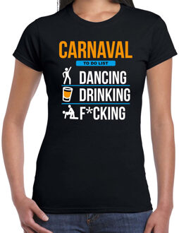 Bellatio Decorations Carnaval t-shirt to do list zwart dames - Foute Carnaval outfit