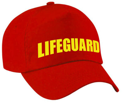 Bellatio Decorations Carnaval verkleed pet lifeguard / strandwacht rood voor dames en heren - Verkleedhoofddeksels