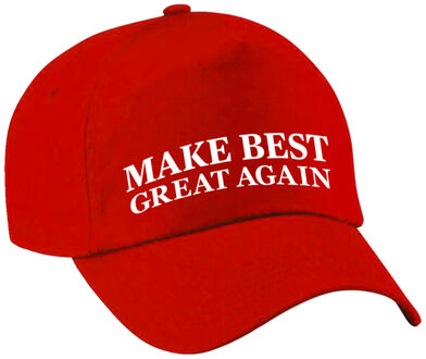 Bellatio Decorations Carnaval verkleed pet - rood - Make Best Great Again - volwassenen
