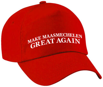 Bellatio Decorations Carnaval verkleed pet - rood - Make Maasmechelen Great Again - volwassenen