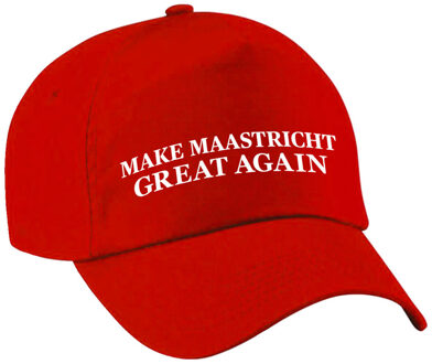 Bellatio Decorations Carnaval verkleed pet - rood - Make Maastricht Great Again - volwassenen