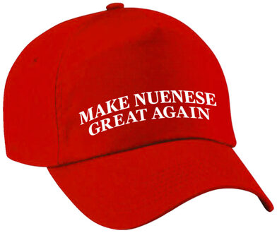 Bellatio Decorations Carnaval verkleed pet - rood - Make Nuenen Great Again - volwassenen