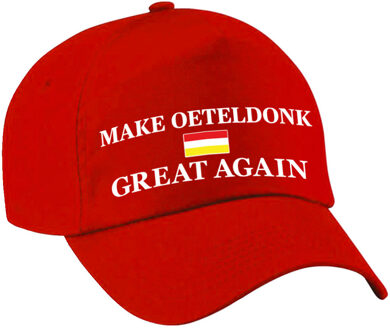 Bellatio Decorations Carnaval verkleed pet - rood - Make Oeteldonk Great Again - Den Bosch - volwassenen