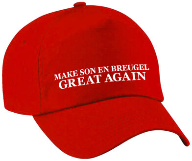 Bellatio Decorations Carnaval verkleed pet - rood - Make Son en Breugel Great Again - volwassenen