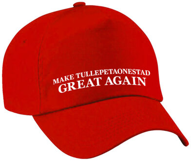 Bellatio Decorations Carnaval verkleed pet - rood - Make Tullepetaonestad Great Again - Roosendaal - volwassenen