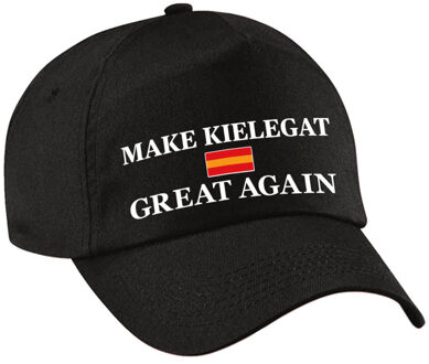 Bellatio Decorations Carnaval verkleed pet - zwart - Make Kielegat Great Again - Breda - volwassenen