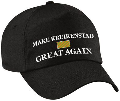 Bellatio Decorations Carnaval verkleed pet - zwart - Make Kruikenstad Great Again - Tilburg - volwassenen