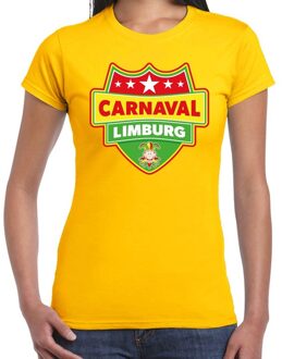 Bellatio Decorations Carnaval verkleed t-shirt Limburg geel voor dames