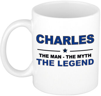 Bellatio Decorations Charles cadeau mok - man myth legend - naam koffiemok - 300 ml - collega - vaderdag