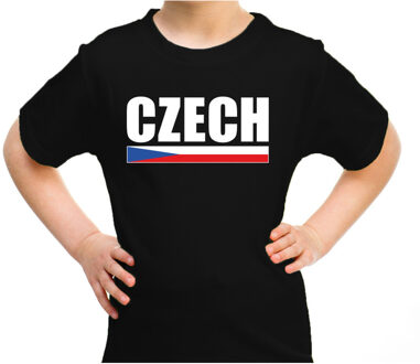 Bellatio Decorations Chech / Tsjechie supporter t-shirt zwart voor kids L (146-152)