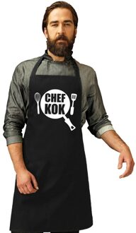 Bellatio Decorations Chef kok barbeque schort - keukenschort - cadeau - zwart - heren