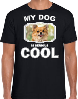 Bellatio Decorations Chihuahua honden t-shirt my dog is serious cool zwart - heren - Chihuahuas liefhebber cadeau shirt 2XL