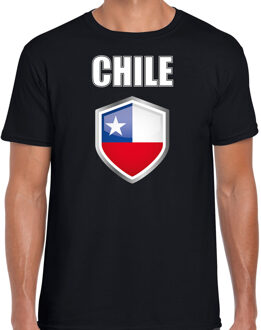 Bellatio Decorations Chili landen t-shirt zwart heren - Chileense landen shirt / kleding - EK / WK / Olympische spelen Chile outfit 2XL