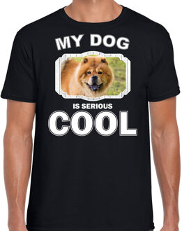 Bellatio Decorations Chow chow honden t-shirt my dog is serious cool zwart - heren - Chow chows liefhebber cadeau shirt 2XL