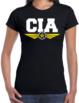 Bellatio Decorations CIA agent tekst t-shirt zwart voor dames