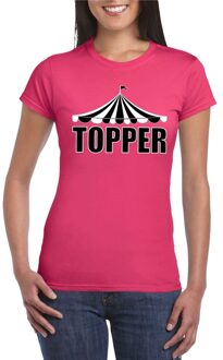Bellatio Decorations Circus t-shirt roze Topper dames