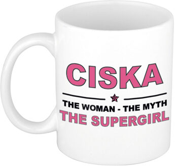 Bellatio Decorations Ciska cadeau mok - Woman Myth Supergirl - naam koffiemok - 300 ml - collega - moederdag