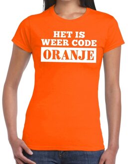 Bellatio Decorations Code oranje shirt oranje dames XS - Feestshirts