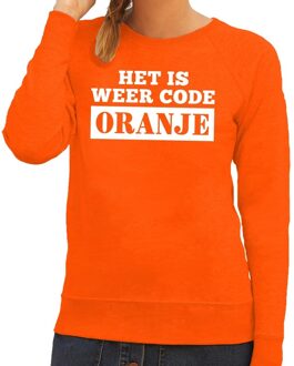 Bellatio Decorations Code Oranje sweater oranje dames 2XL - Feesttruien