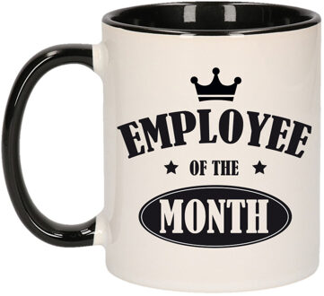 Bellatio Decorations Collega cadeau koffiemok - beker - Employee of the month - werknemer van de maand - wit - personeel