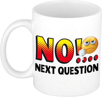 Bellatio Decorations Collega Cadeau Koffiemok - wit - No...next question - 300 ml - Kantoorhumor serie