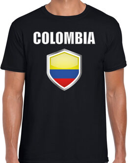 Bellatio Decorations Colombia landen t-shirt zwart heren - Colombiaanse landen shirt / kleding - EK / WK / Olympische spelen Colombia outfit 2XL