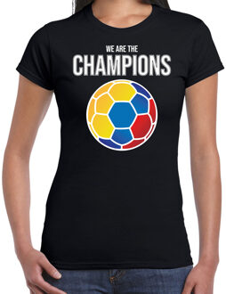 Bellatio Decorations Colombia WK supporter t-shirt we are the champions met Colombiaanse voetbal zwart dames