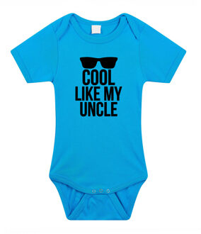 Bellatio Decorations Cool like my uncle kraamcadeau - baby - oom - rompertje - blauw - jongens 68 (4-6 maanden)