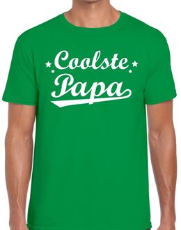 Bellatio Decorations Coolste papa cadeau t-shirt groen voor heren