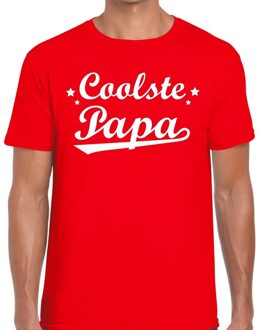 Bellatio Decorations Coolste papa cadeau t-shirt rood voor heren XL