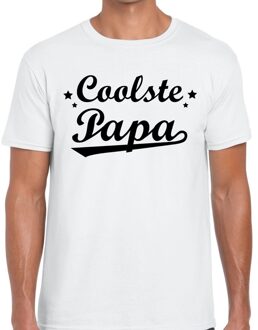 Bellatio Decorations Coolste papa cadeau t-shirt wit voor heren S