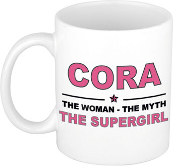 Bellatio Decorations Cora The woman, The myth the supergirl pensioen cadeau mok/beker 300 ml