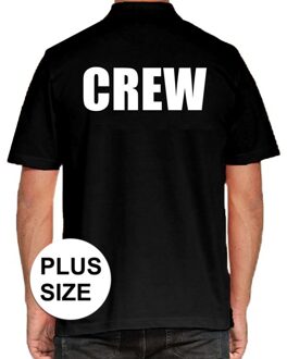 Bellatio Decorations Crew grote maten poloshirt zwart voor heren 3XL