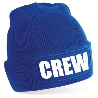 Bellatio Decorations Crew muts/beanie onesize unisex - blauw One size