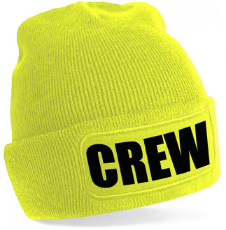 Bellatio Decorations Crew muts/beanie onesize unisex - geel - One size