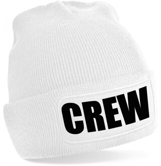 Bellatio Decorations Crew muts/beanie onesize unisex - wit One size