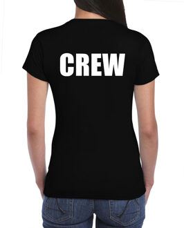 Bellatio Decorations Crew / personeel tekst - t-shirt - zwart - dames - werkkleding