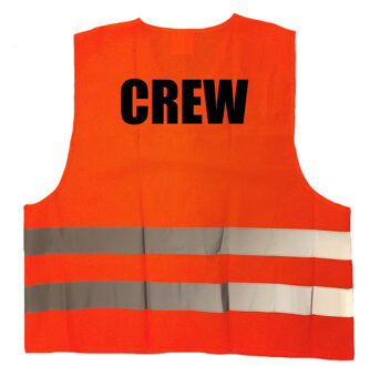 Bellatio Decorations Crew / personeel vestje / hesje oranje met reflecterende strepen voor volwassenen