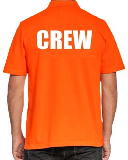 Bellatio Decorations Crew poloshirt oranje voor heren 2XL