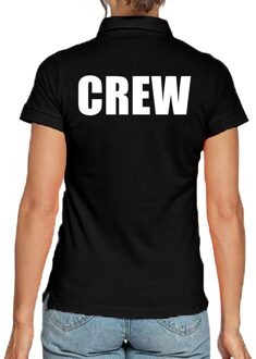 Bellatio Decorations Crew poloshirt zwart voor dames L