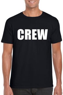 Bellatio Decorations Crew tekst t-shirt zwart heren 2XL