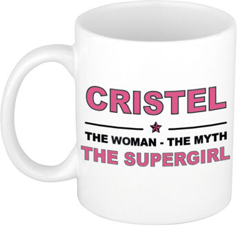 Bellatio Decorations Cristel The woman, The myth the supergirl collega kado mokken/bekers 300 ml Oudroze